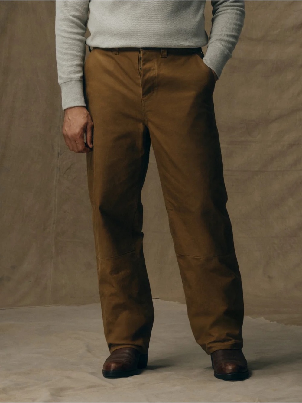 Filson Oil Finish Double Tin Cloth Pants Dark Tan 33x32 NWOT
